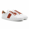 baskets a lacet cuir blanc & orange jules & jenn