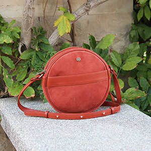 vue posee sac alice cuir daim brique jules & jenn
