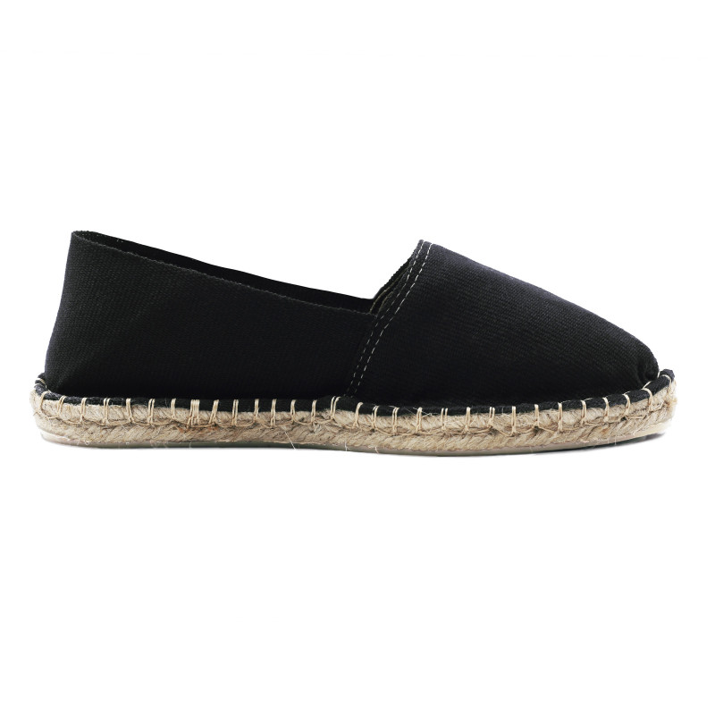 vue interieur espadrilles toile de coton noir jules & jenn