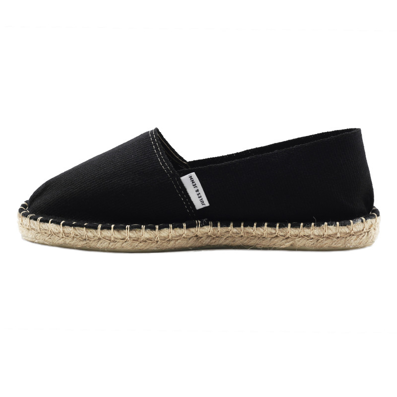vue exterieur espadrilles toile de coton noir jules & jenn