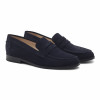 mocassins femme classiques cuir daim bleu et noir jules & jenn