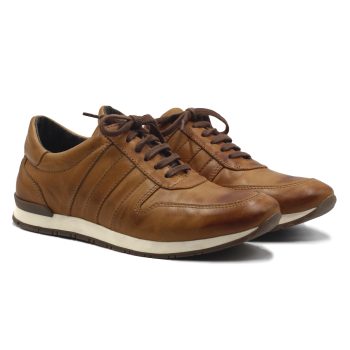 Sneakers cuir cognac Jules & Jenn