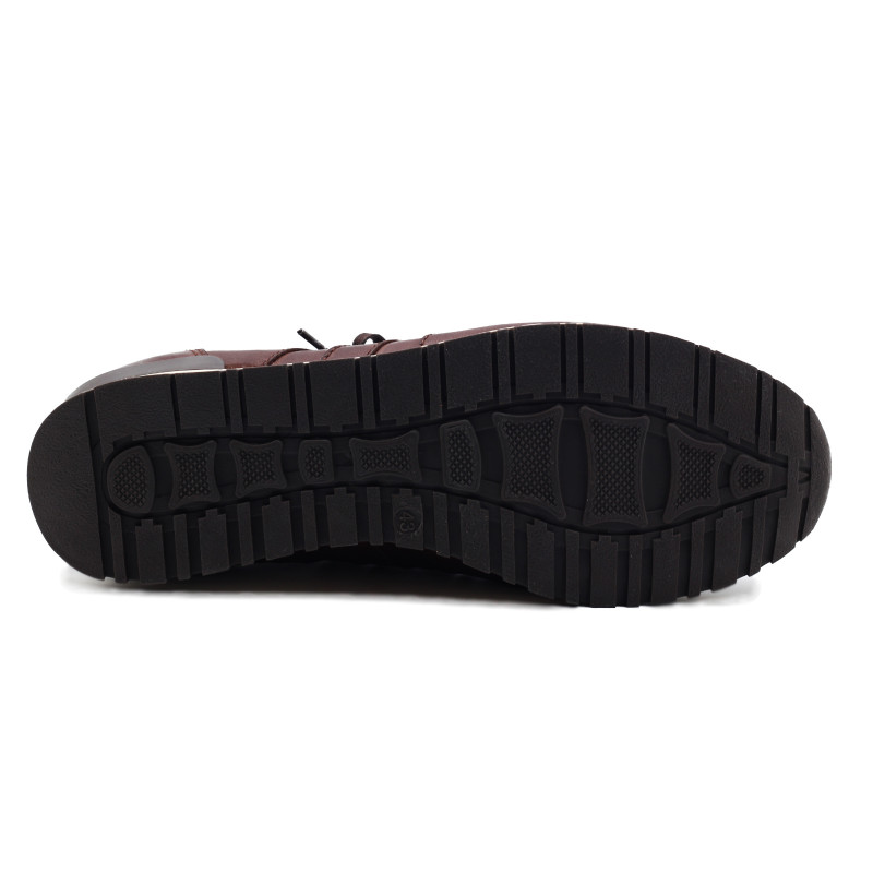 semelle sneakers cuir noir lacets marron jules & jenn