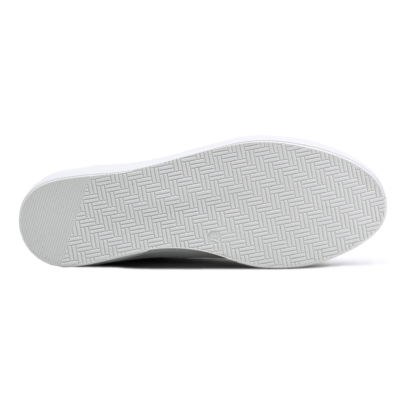 vue dessous baskets a scratch cuir blanc et rose jules & jenn