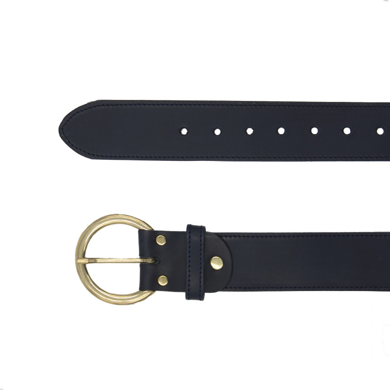 vue dessus ceinture boheme cuir bleu jules & jenn