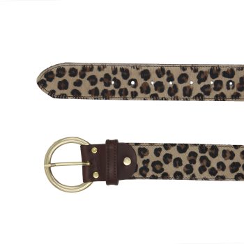 vue dessus ceinture boheme cuir leopard jules & jenn