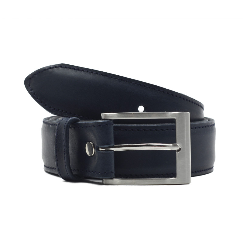 ceinture classique cuir bleu jules et jenn