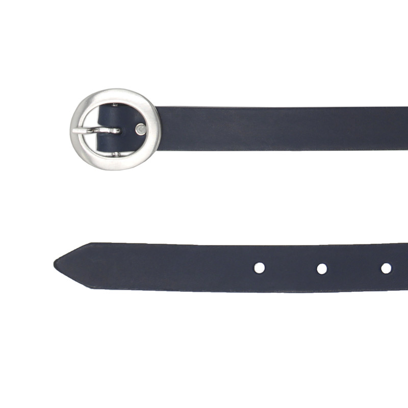 vue dessus ceinture fine cuir bleu jules&jenn