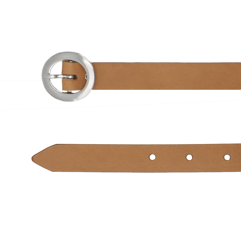 vue dessus ceinture fine cuir camel jules&jenn