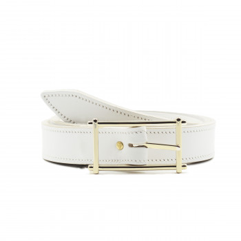 ceinture blanc cuir mademoiselle