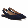 ballerines slingback cuir daim bleu jules & jenn
