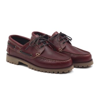 chaussure bateau crampons cuir bordeaux jules & jenn