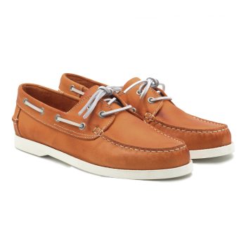 chaussures bateau cuir orange jules & jenn