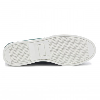 vue dessous chaussures bateau cuir vert jules & jenn