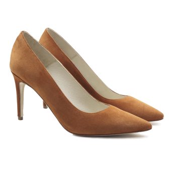 escarpins classiques cuir daim camel jules & jenn