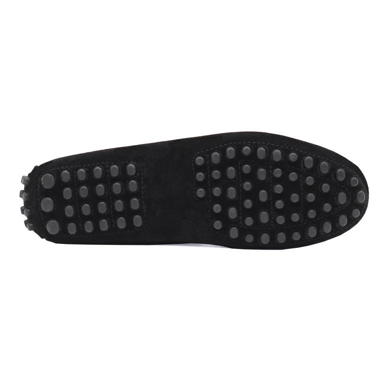 vue dessous mocassins femme cuir daim noir jules & jenn