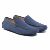 mocassins homme cuir daim bleu
