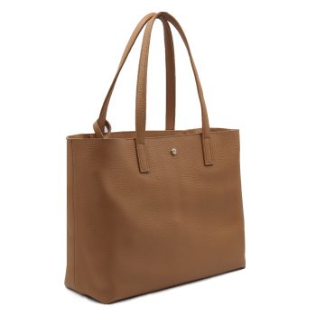 sac cabas cuir souple graine camel jules & jenn