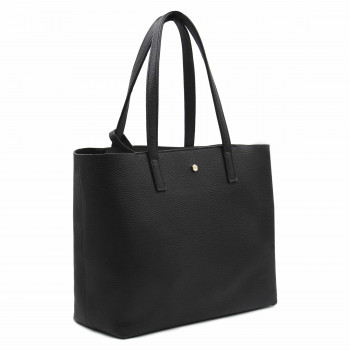 sac cabas cuir souple graine noir jules & jenn