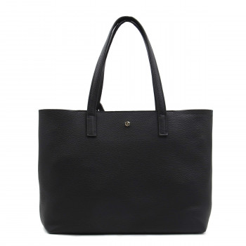 vue avant sac cabas cuir souple graine noir jules & jenn