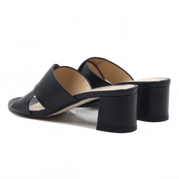 vue arriere mules cuir noir jules & jenn