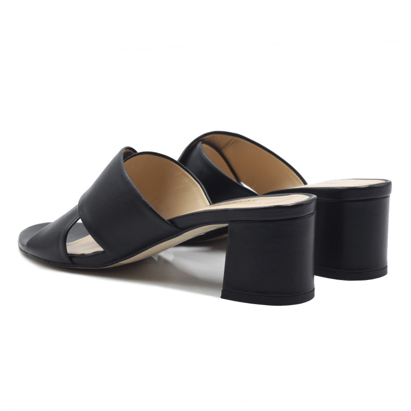 vue arriere mules cuir noir jules & jenn