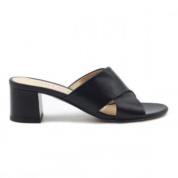vue exterieur mules cuir noir jules & jenn