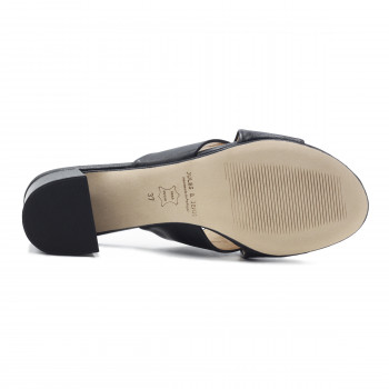 vue dessous mules cuir noir jules & jenn