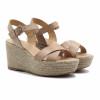 sandales compensees cuir beige jules & jenn