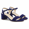 sandales moyen talon cuir daim bleu jules & jenn
