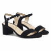 sandales moyen talon cuir daim noir jules & jenn