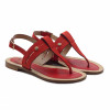 sandales tropeziennes cuir daim rouge jules & jenn