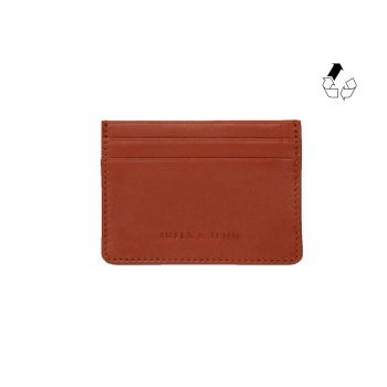 Porte-carte cuir upcyclé brique jules & jenn