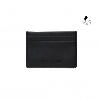 Porte-carte cuir upcyclé noir jules & jenn