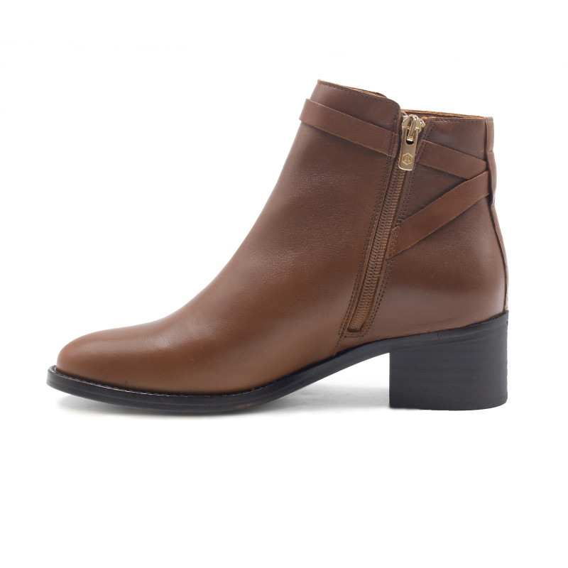 vue intérieur bottines cavalière cuir camel jules & jenn