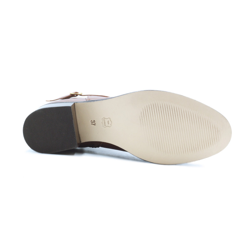 vue dessous bottines cavalière cuir camel jules & jenn