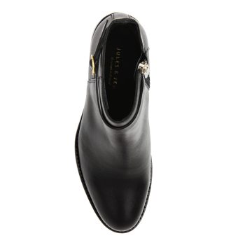 vue dessus bottines cavalière cuir noir jules & jenn