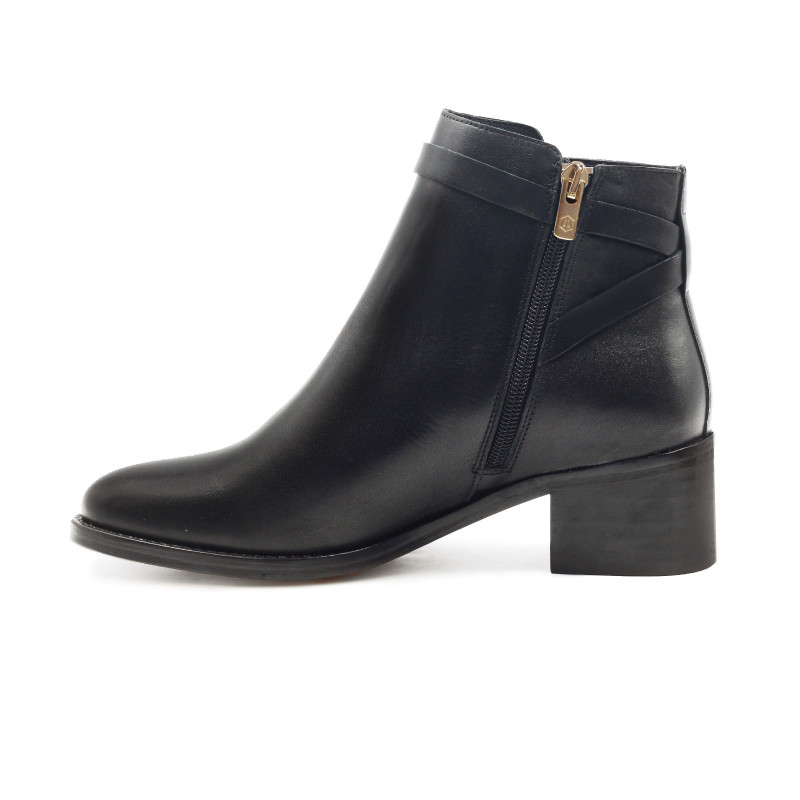 vue intérieur bottines cavalière cuir noir jules & jenn