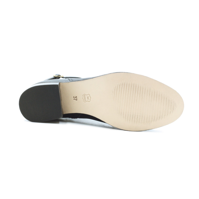 vue dessous bottines cavalière cuir noir jules & jenn