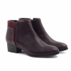 bottines moyen talon cuir bordeaux jules & jenn