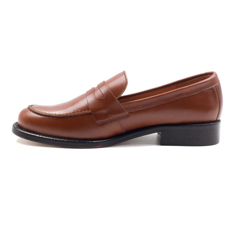 vue intérieure mocassins femme cuir camel jules & jenn