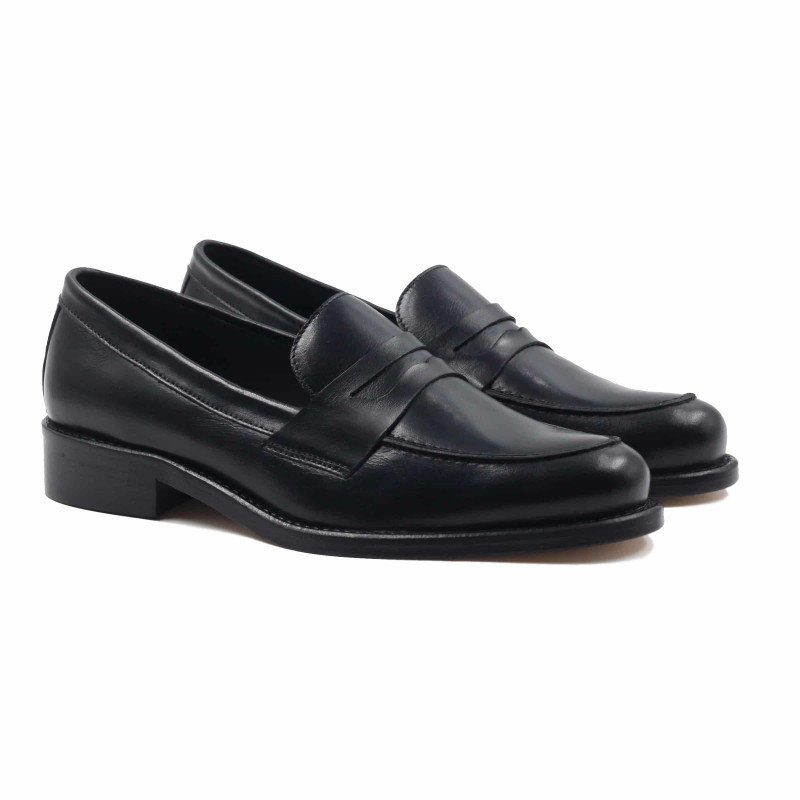 mocassins femme cuir noir jules & jenn