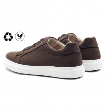 vue arrière baskets recyclées homme marron jules & jenn
