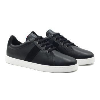 baskets Made in France cuir noir JULES & JENN