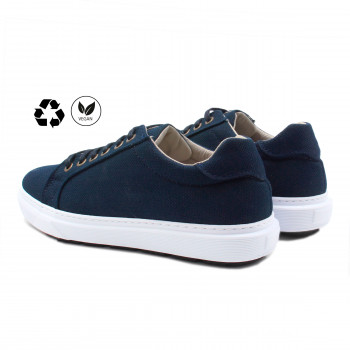 vue arrière baskets recyclees femme bleu jules & jenn