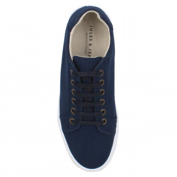vue dessus baskets recyclees femme bleu jules & jenn