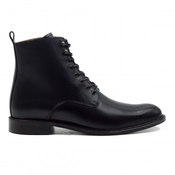 vue extérieur boots à lacets cuir noir jules & jenn