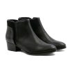 bottines moyen talon cuir noir jules & jenn