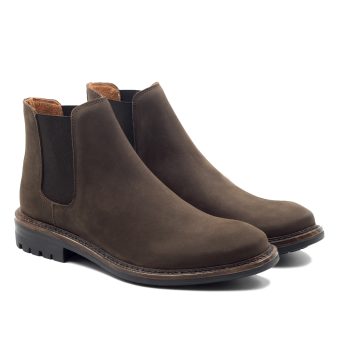 vue face chelsea boots basses cuir nubuck marron jules jenn