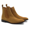 vue face chelsea boots cuir daim camel jules & jenn